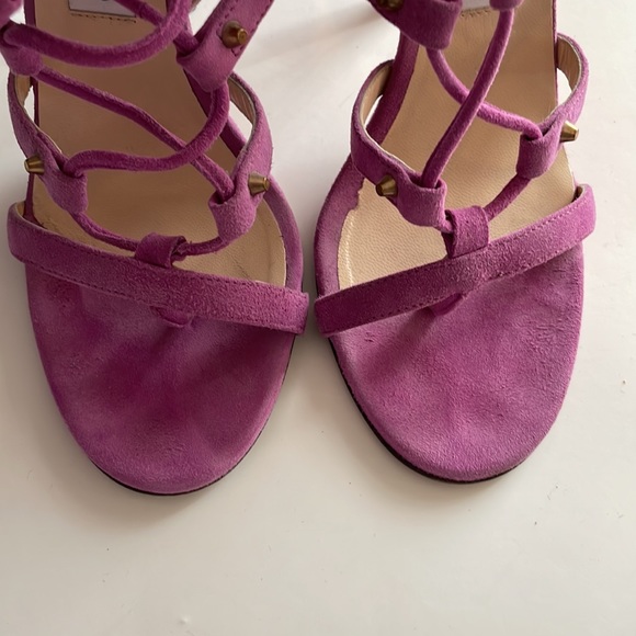 Jimmy Choo Meddle Caged Sandals in Orchid Suede Size 39 - Picture 6 of 8